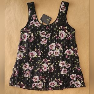 Massimo Dutti Floral Printed Tank Top Blouse Size 6 NWT